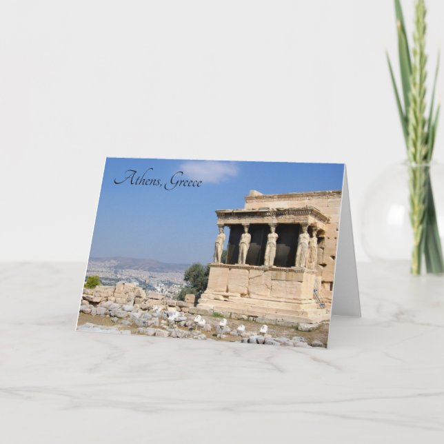 Porca das Cariatidas, Atenas, Grécia - cartão (Frente)