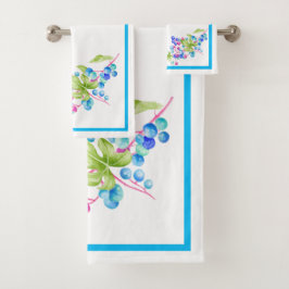 Porcelain Berries em um Conjunto de Toalhas de Ban