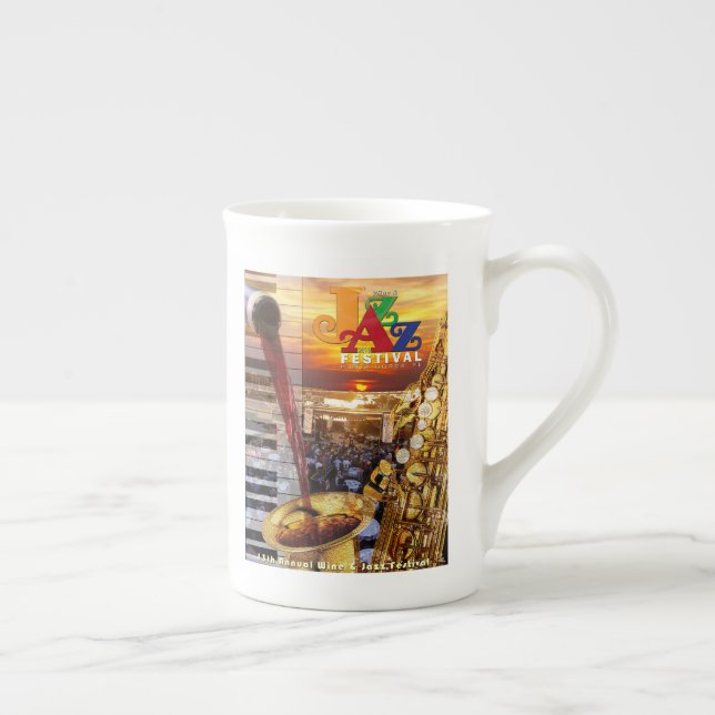 Porcelana 2018 vinho & poster do jazz na caneca de China de (Direita)