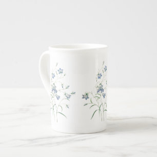 Porcelana Bluebells pela caneca botânica de China de osso d