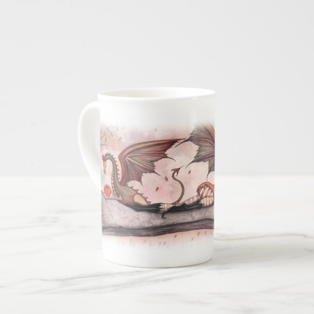 Porcelana Caneca Alta do Dragão Fada dos Ventos de Outono (Frente Esquerda)
