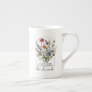 Porcelana Caneca Be Kind – Aflorada Aquarela de Gentileza