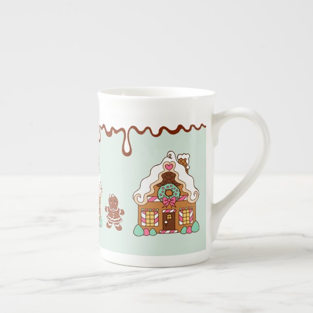 Porcelana Caneca Casa de Biscoito de Gengibre (Direita)