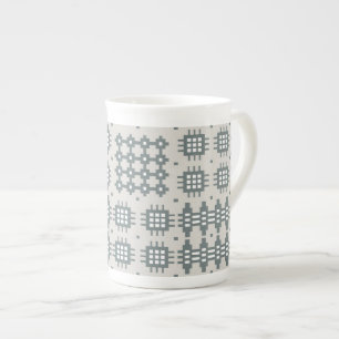 Porcelana Caneca chique de China de osso: Teste padrão da