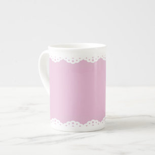 Porcelana Caneca cor-de-rosa de China de osso da guarnição