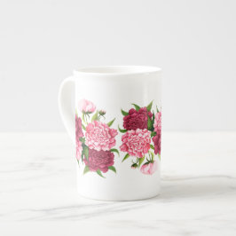 Porcelana Caneca cor-de-rosa elegante de China de osso das