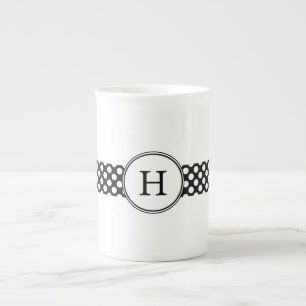 Porcelana Caneca customizável de China de osso das bolinhas
