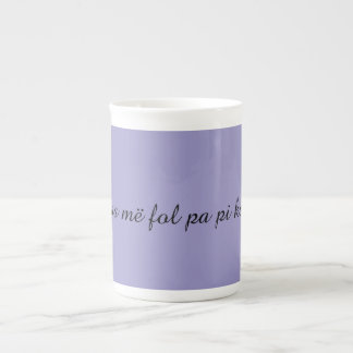 Porcelana Caneca de café albanesa engraçada “Mos më fol pa p