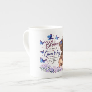 Porcelana Caneca de Café Butterfly Girl Bloom in Your Own Wa