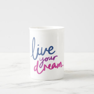 Porcelana Caneca de Café com Citação Inspiradora Viva Seu So