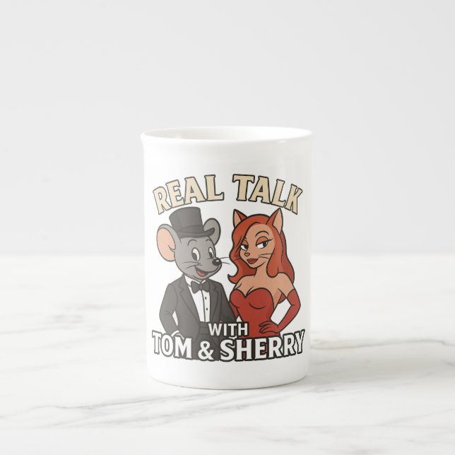 Porcelana Caneca de Café de Desenho Real Talk com Tom e Sher (Frente)