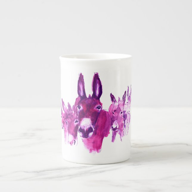 Porcelana Caneca de café do asno (Frente)