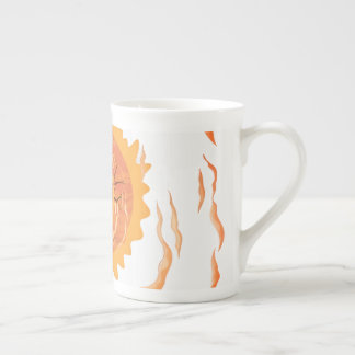 Porcelana Caneca de Café em Cerâmica Boho Sol e Chamas, Esté