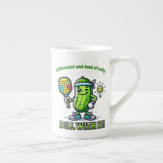 Porcelana Caneca de café engraçada de pickleball, utensílios
