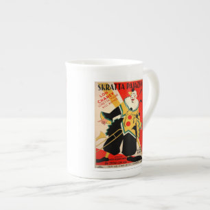 Porcelana Caneca de café italiana "Lon do poster do palhaç