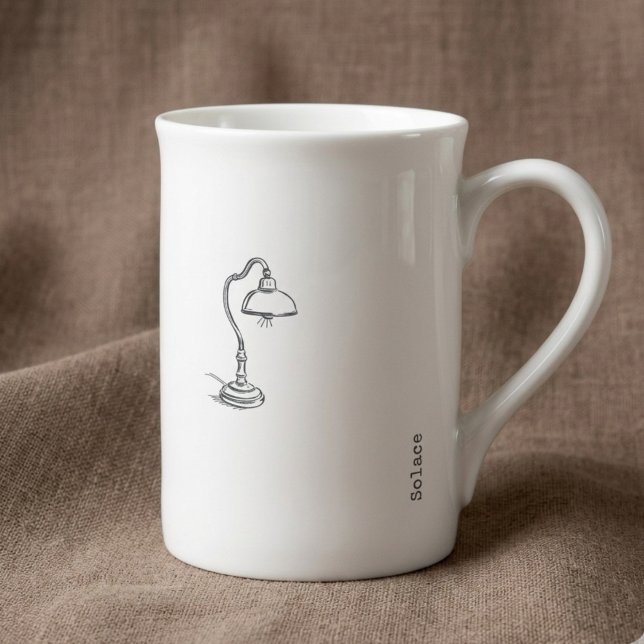 Porcelana Caneca de Café para Introvertido com Arte de Linha (Criador carregado)
