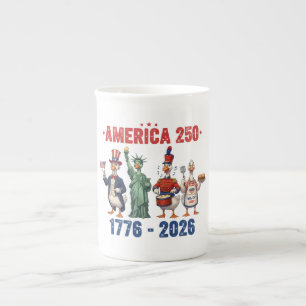 Porcelana Caneca de café patriótica engraçada América 250 Ga