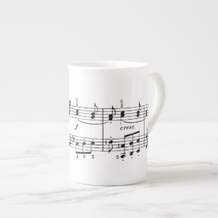 Porcelana Caneca de China das notas musicais