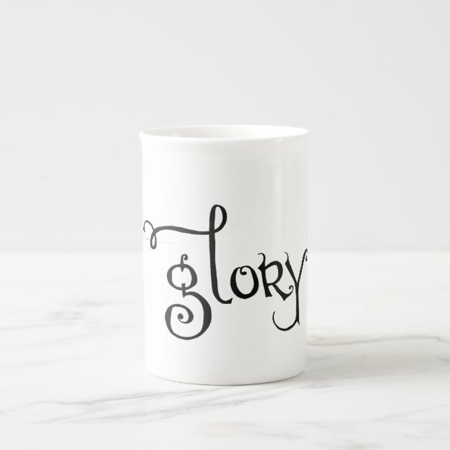 Porcelana Caneca de China de osso da "glória" (Frente)