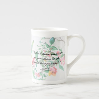 Porcelana Caneca de China de osso das citações dos rosas da