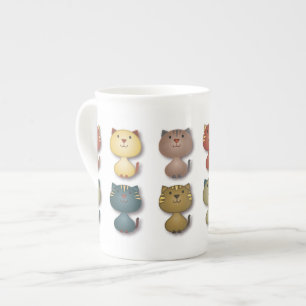 Porcelana Caneca de China de osso de Kats do gatinho