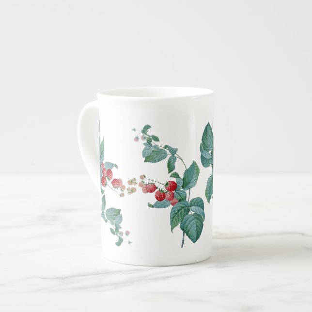 Porcelana Caneca de China de osso de Redoute das framboesas (Frente Esquerda)