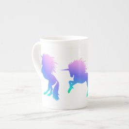 Porcelana Caneca de China de osso do unicórnio do arco-íris