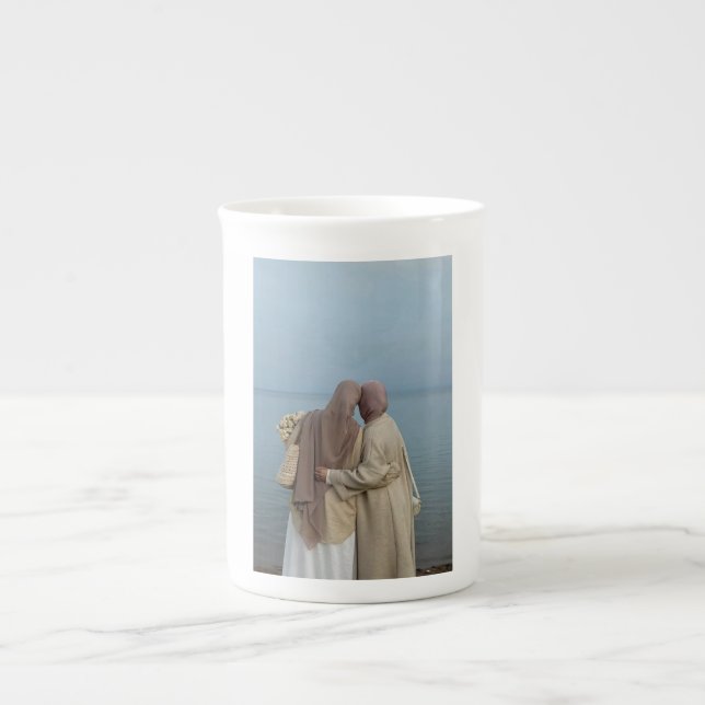 Porcelana caneca de duas irmãs (Frente)