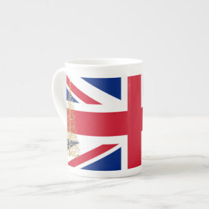Porcelana Caneca de Expresso Jumbo Bandeira do Reino Unido U