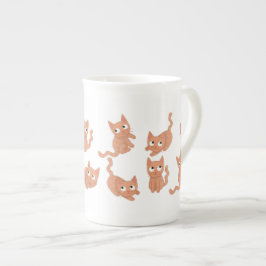 Porcelana Caneca de gato com osso