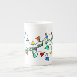 Porcelana Caneca de luzes de Natal