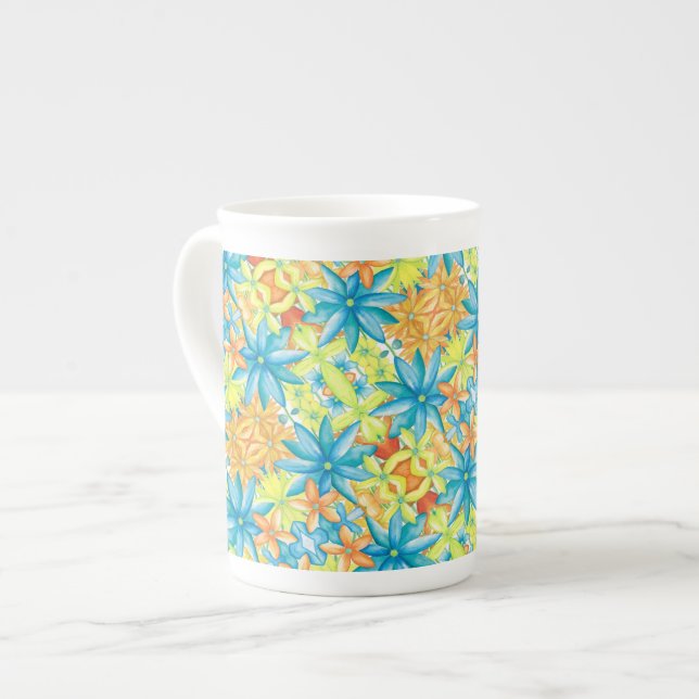 Porcelana Caneca de mosaico de Pat (Frente Esquerda)