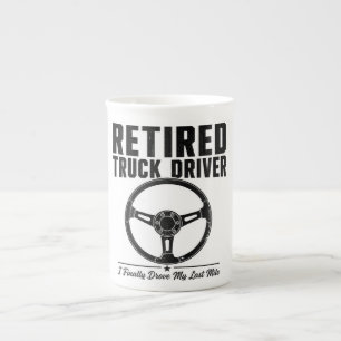 Porcelana Caneca de Motorista de Caminhão Aposentado - Final