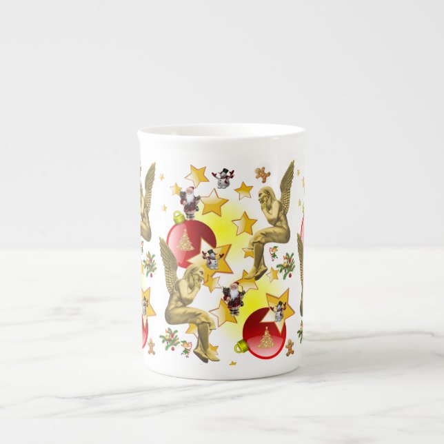 Porcelana Caneca de Natal, Angel (Frente)