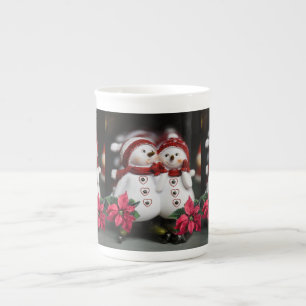 Porcelana Caneca de Natal Boneco de Neve