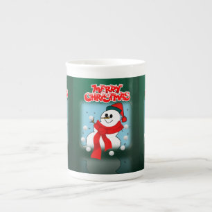 Porcelana Caneca de Natal Boneco de Neve, Feliz Natal