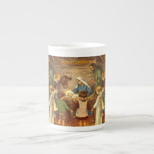 Porcelana Caneca de Natal, Cristo de Jesus, Feliz Natal