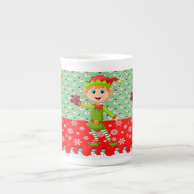 Porcelana Caneca de Natal, Elf, Feliz Natal (Frente)