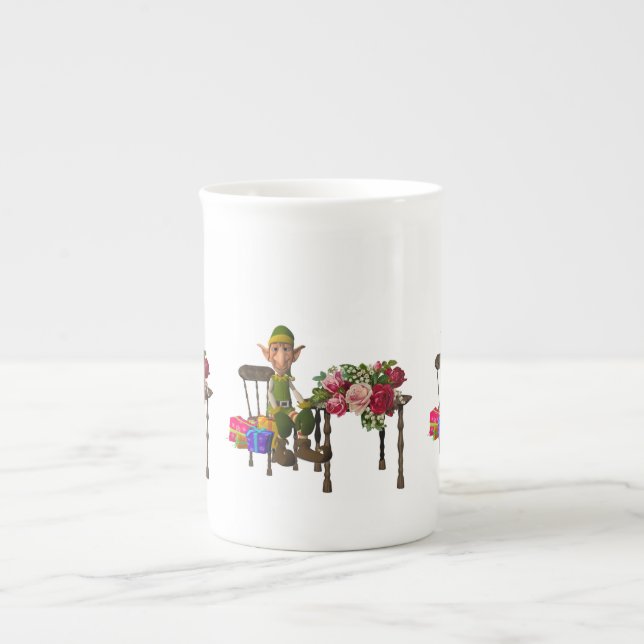 Porcelana Caneca de Natal, Elf, Feliz Natal (Frente)