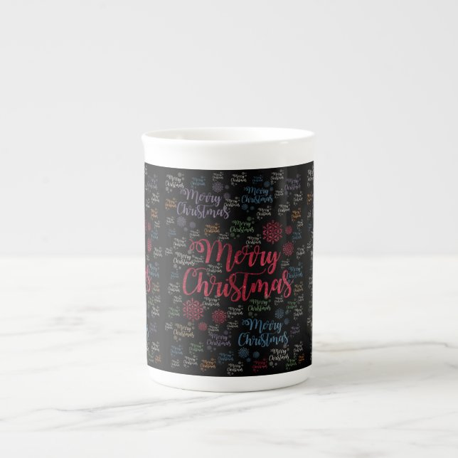 Porcelana Caneca de Natal, Feliz Natal (Frente)