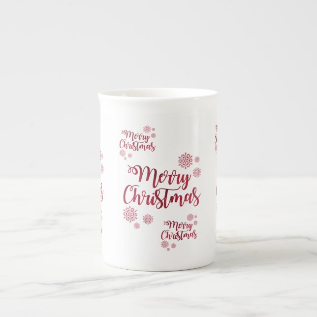Porcelana Caneca de Natal, Feliz Natal (Frente)