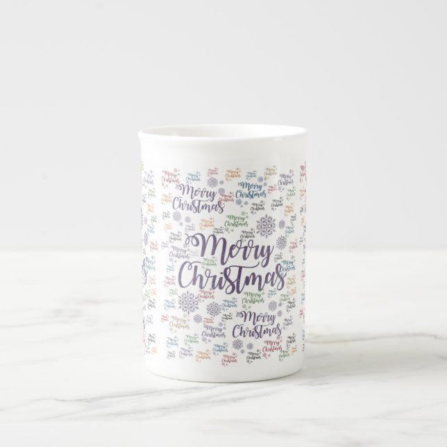 Porcelana Caneca de Natal, Feliz Natal (Frente)