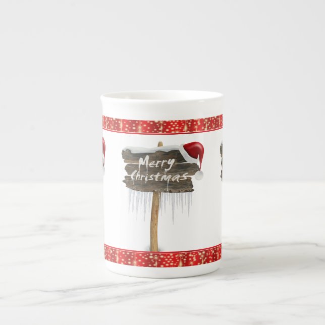 Porcelana Caneca de Natal, Feliz Natal (Frente)