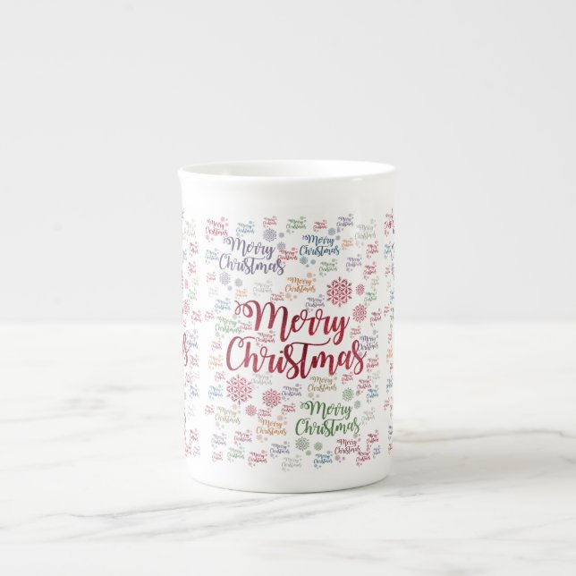 Porcelana Caneca de Natal, Feliz Natal (Frente)
