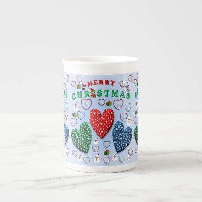 Porcelana Caneca de Natal, Feliz Natal (Frente)