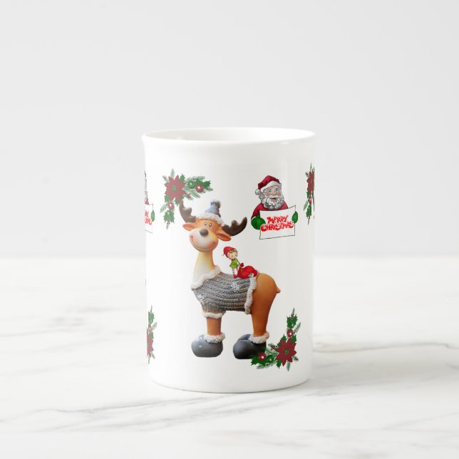 Porcelana Caneca de Natal, Feliz Natal (Frente)
