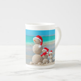 Porcelana Caneca de Natal Homem de Neve
