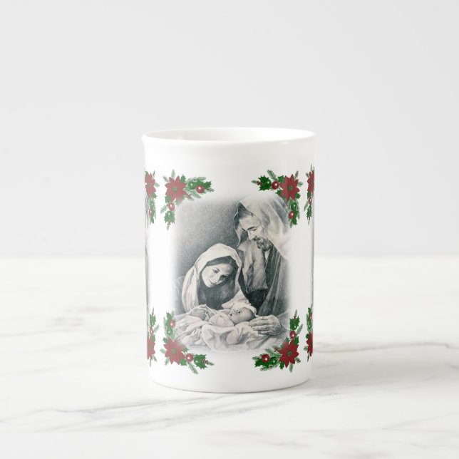 Porcelana Caneca de Natal, Jesus Cristo (Frente)