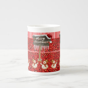 Porcelana Caneca de Natal, Neve, Feliz Natal