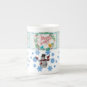 Porcelana Caneca de Natal, Neve, Feliz Natal